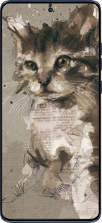 Силіконовий чехол Кошеня з плям і ліній для Motorola Edge 60 Fusion 5G - 119u-4021 изображение 