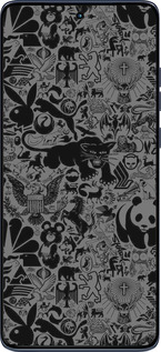 Силиконовый чехол Чёрно-серый стикер бомбинг для Motorola Edge 60 Fusion 5G - 2432u-4021 изображение 