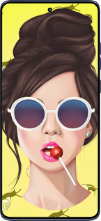 Силиконовый чехол Девушка с чупа-чупсом для Motorola Edge 60 Fusion 5G - 3979u-4021 изображение 