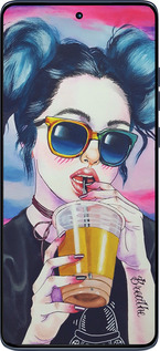 Силиконовый чехол Арт-девушка в очках для Motorola Edge 60 Fusion 5G - 3994u-4021 изображение 