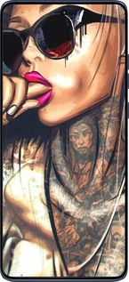 Силиконовый чехол Девушка в тату для Motorola Edge 60 Fusion 5G - 4001u-4021 изображение 