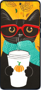 Силіконовий чехол Осінній кіт для Motorola Edge 60 Fusion 5G - 4026u-4021 изображение 