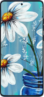 Силиконовый чехол Красивые арт-ромашки для Motorola Edge 60 Fusion 5G - 4031u-4021 изображение 
