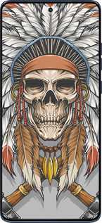 Силіконовий чехол Череп індіанця для Motorola Edge 60 Fusion 5G - 4032u-4021 изображение 