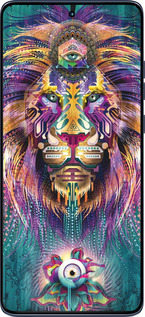 Силиконовый чехол Люминесцентный лев для Motorola Edge 60 Fusion 5G - 4037u-4021 изображение 