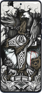 Силіконовий чехол Тату Вікінг для Motorola Edge 60 Fusion 5G - 4098u-4021 изображение 