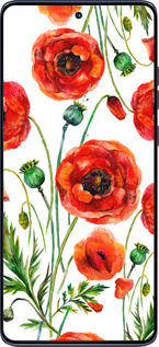 Силіконовий чехол Намальовані маки для Motorola Edge 60 Fusion 5G - 4278u-4021 изображение 