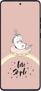 Силиконовый чехол Единорожка в пончике для Motorola Edge 60 Fusion 5G - 4282u-4021 изображение 