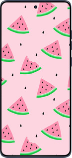 Силиконовый чехол Розовый арбуз для Motorola Edge 60 Fusion 5G - 4314u-4021 изображение 