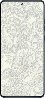 Силиконовый чехол Белое кружево для Motorola Edge 60 Fusion 5G - 4383u-4021 изображение 