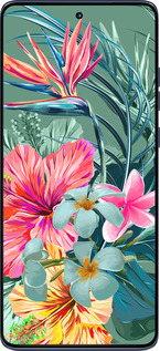 Силиконовый чехол Тропические цветы v1 для Motorola Edge 60 Fusion 5G - 4667u-4021 изображение 