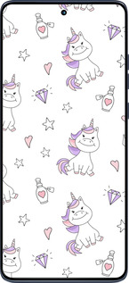 Силиконовый чехол Единорожка v2 для Motorola Edge 60 Fusion 5G - 4703u-4021 изображение 