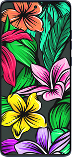 Силіконовий чехол Тропічні квіти 1 для Motorola Edge 60 Fusion 5G - 4753u-4021 изображение 