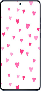 Силиконовый чехол Сердечки 2 для Motorola Edge 60 Fusion 5G - 4763u-4021 изображение 