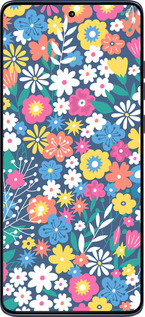 Силіконовий чехол Квітковий фон v4 для Motorola Edge 60 Fusion 5G - 5494u-4021 изображение 