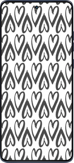 Силиконовый чехол Сердца v2 для Motorola Edge 60 Fusion 5G - 5497u-4021 изображение 