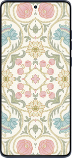 Силиконовый чехол Цветочный орнамент v2 для Motorola Edge 60 Fusion 5G - 5513u-4021 изображение 