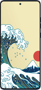 Силиконовый чехол Японские волны для Motorola Edge 60 Fusion 5G - 5533u-4021 изображение 