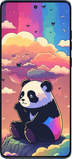 Силіконовий чехол Панда в хмарах для Motorola Edge 60 Fusion 5G - 5585u-4021 изображение 