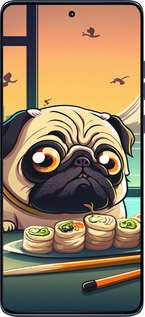 Силіконовий чехол Мопс і суші для Motorola Edge 60 Fusion 5G - 5588u-4021 изображение 