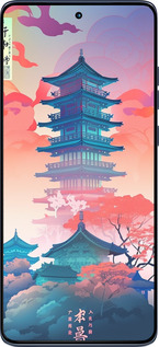 Силиконовый чехол Япония монастырь для Motorola Edge 60 Fusion 5G - 5590u-4021 изображение 