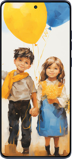 Силиконовый чехол Дети с шариками для Motorola Edge 60 Fusion 5G - 5659u-4021 изображение 