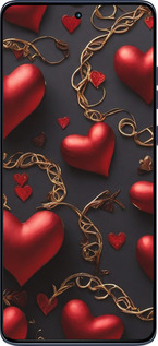 Силиконовый чехол Сердечки для Motorola Edge 60 Fusion 5G - 5831u-4021 изображение 