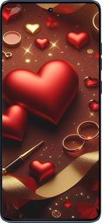 Силиконовый чехол Сердечки v3 для Motorola Edge 60 Fusion 5G - 5833u-4021 изображение 