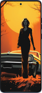 Силиконовый чехол Чехол для телефона Девушка возле автомобиля для Motorola Edge 60 Fusion 5G - 5946u-4021 изображение 