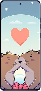 Силіконовий чехол Капібара кохання для Motorola Edge 60 Fusion 5G - 6027u-4021 изображение 