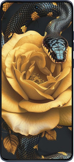 Силиконовый чехол Black snake and golden rose для Motorola Edge 60 Fusion 5G - 6068u-4021 изображение 