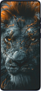 Силиконовый чехол Пламенный лев для Motorola Edge 60 Fusion 5G - 6153u-4021 изображение 