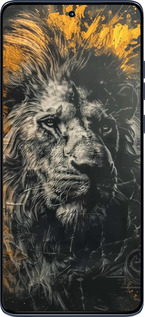 Силиконовый чехол Лев в золотых красках для Motorola Edge 60 Fusion 5G - 6155u-4021 изображение 
