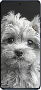 Силіконовий чехол Мальтипу на чорному фоні для Motorola Edge 60 Fusion 5G - 6156u-4021 изображение 