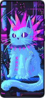 Силіконовий чехол Кіт панк для Motorola Edge 60 Fusion 5G - 6311u-4021 изображение 