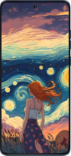 Силиконовый чехол Девушка Арт для Motorola Edge 60 Fusion 5G - 6325u-4021 изображение 