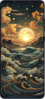 Силиконовый чехол Арт волны для Motorola Edge 60 Fusion 5G - 6332u-4021 изображение 