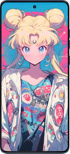 Силиконовый чехол Сейлор Мун 2 для Motorola Edge 60 Fusion 5G - 6351u-4021 изображение 