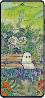 Силиконовый чехол Грустное привидение для Motorola Edge 60 Fusion 5G - 6403u-4021 изображение 