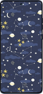 Силиконовый чехол Астрономический узор. Милый дизайн мультяшной вселенной для Motorola Edge 60 Fusion 5G - 6446u-4021 изображение 
