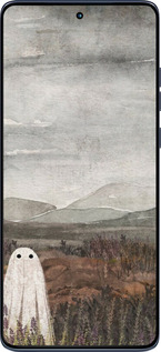 Силиконовый чехол Одинокий призрак на фоне гор для Motorola Edge 60 Fusion 5G - 6486u-4021 изображение 