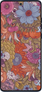 Силиконовый чехол Абстрактные цветы для Motorola Edge 60 Fusion 5G - 6526u-4021 изображение 