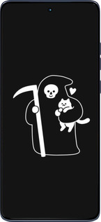 Силиконовый чехол Минималистичный арт: смерть и кошка для Motorola Edge 60 Fusion 5G - 6529u-4021 изображение 