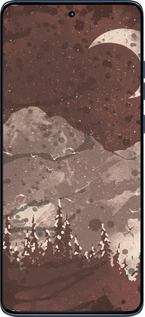 Силиконовый чехол С изображением лунного пейзажа в ночном лесу для Motorola Edge 60 Fusion 5G - 6546u-4021 изображение 