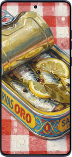 Силиконовый чехол Vintage Sardine Tin Phone для Motorola Edge 60 Fusion 5G - 6772u-4021 изображение 