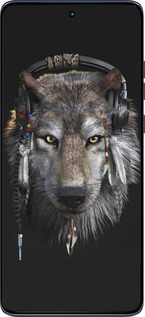 Силиконовый чехол Волк-меломан для Motorola Edge 60 Fusion 5G - 875u-4021 изображение 