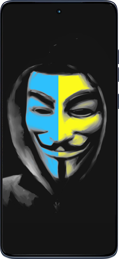 Силиконовый чехол Украинский анонимус для Motorola Edge 60 Fusion 5G - 1062u-4021 изображение 