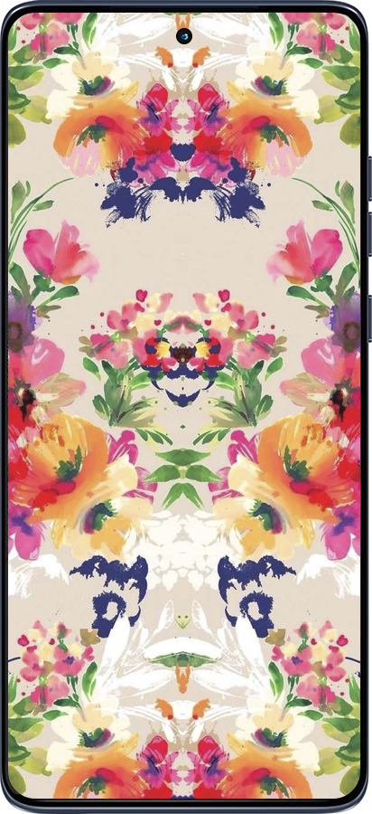 Силиконовый чехол Цветочный узор для Motorola Edge 60 Fusion 5G - 1083u-4021 изображение 