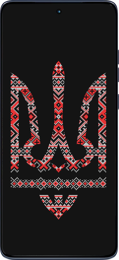Силіконовий чехол Герб - вишиванка на чорному фоні для Motorola Edge 60 Fusion 5G - 1196u-4021 изображение 