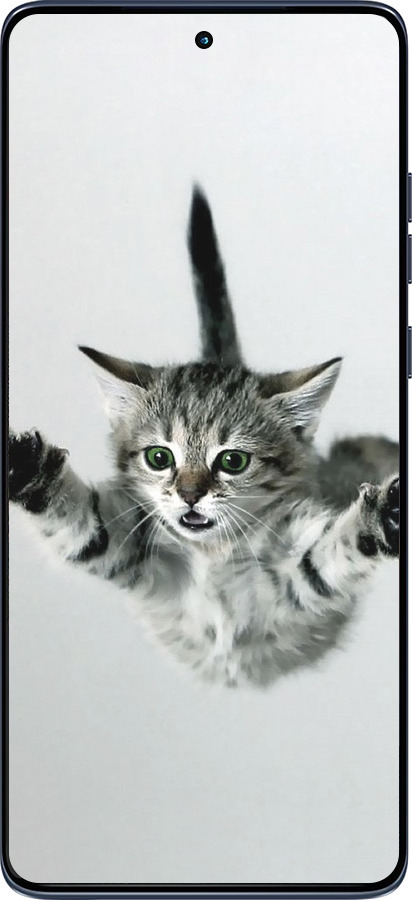 Силиконовый чехол Летящий котёнок для Motorola Edge 60 Fusion 5G - 2322u-4021 изображение 